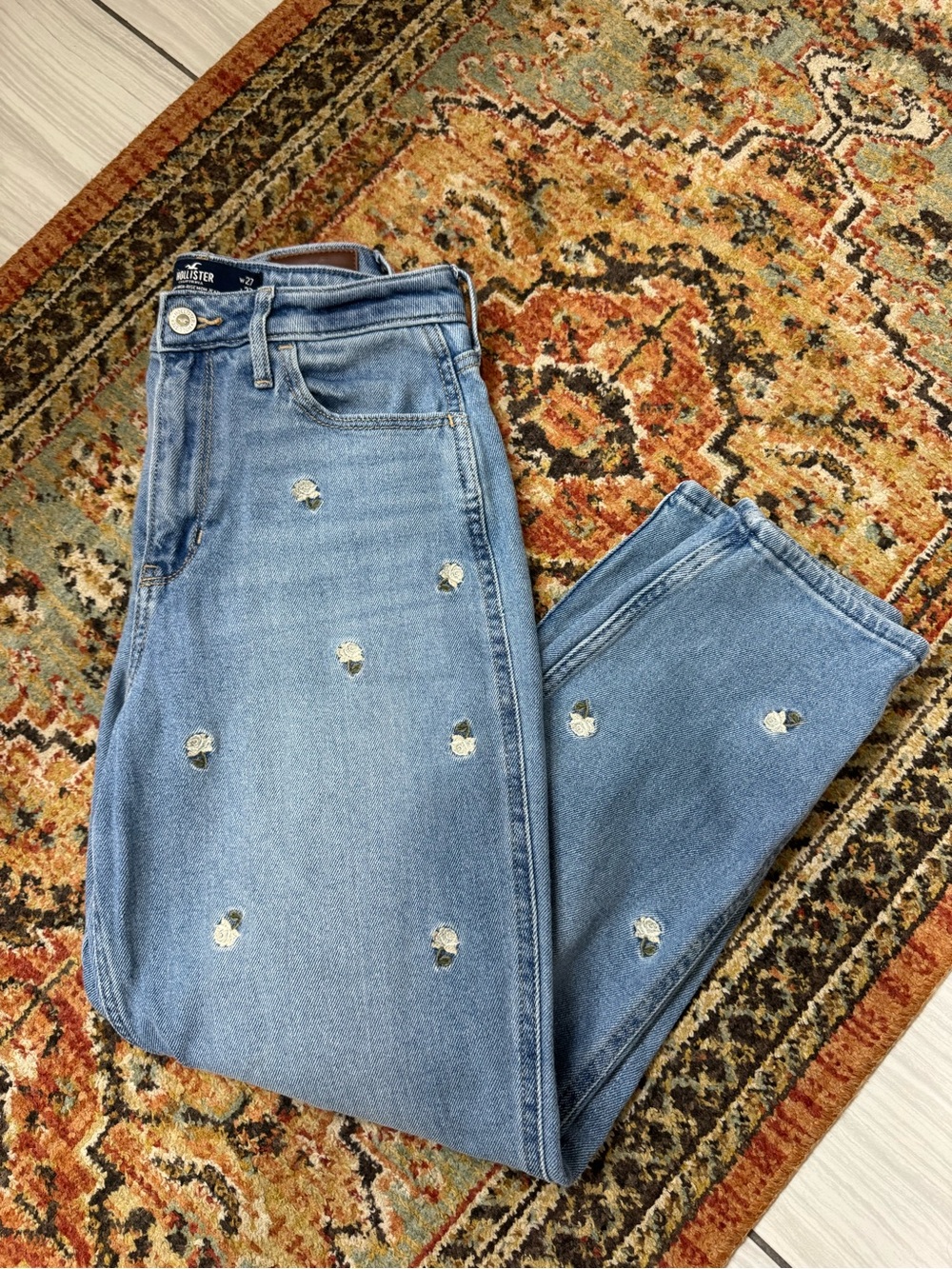 Embroidered Mom Jeans